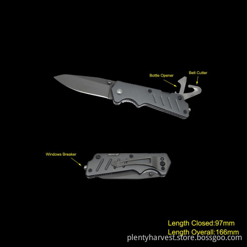 Survival Knife with Belt Cutter and Window Breaker (#3670-717)
